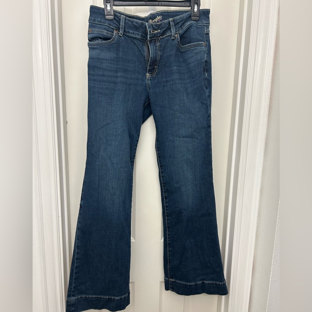Wrangler Women's Dark Blue Flare Jeans